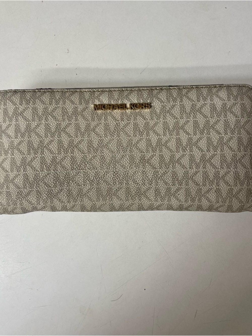 Michael Kors Signature Logo Continental Zip Bifold Wallet